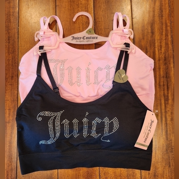 Juicy Couture Intimates, Rhinestone Bras Removable Pads, Pink and Black - Picture 5 of 8
